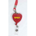 Heart Retractable Badge Reel with Lanyard